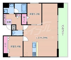 大阪城北詰駅 徒歩5分 9階の物件間取画像